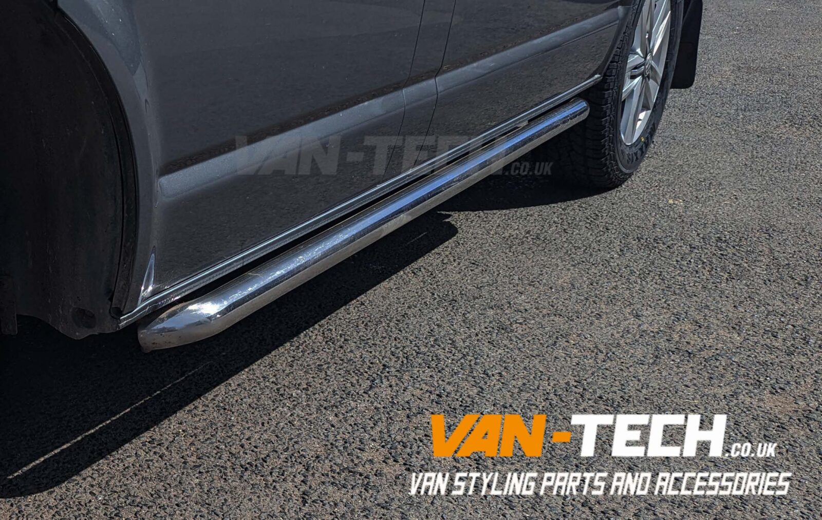 VW Transporter T5.1 Sportline Stainless Steel O.E Style Side Bars SWB