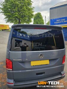 VW Transporter T6 T6.1 Rear Tailgate Spoiler painted and fitted by Van-Tech