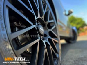 VW T6 Alloy Wheels Momo Revenge 20″ Matte Black and a set of 275/40R20 MAXXIS VS5 106Y XL tyres