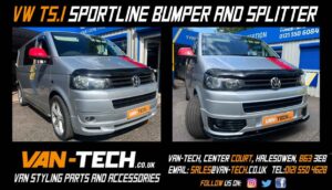 VW Transporter T5.1 Sportline Bumper and Lower Splitter Combo £220 parts only or £530 Painted and Fitted FREE SHIPPING to most of the UK!! (Scottish Highlands and Northern Ireland not included)✅ Product Features: Fix to existing Bumper on VW T5.1 VW T5.1 Sportline Bumper made from sturdy high quality plastic VW T5.1 Sportline Splitter made from GRP Tailor made for the VW T5.1 Models 2010 – 2015 These parts will give your van a fantastic new look at a fraction of main dealer parts✅ Purchase Link: https://www.van-tech.co.uk/.../vw-t5-1-sportline-bumper.../ Prices listed are for parts only, for quotes on and painting and fitting please contact us: Van-Tech Center Court, Halesowen B63 3EB Tel: 0121 550 4628 Whatsapp: 07506 086535 Van-Tech Supply and fit accessories for VW Transporter T4, T5, T5.1, T6 and T6.1 vans including Side Bars, Roof Rails, Alloy Wheels, Bumpers, Splitters, Curtains, Spoilers, Headlights and much more. #sportline #wt5 #t51 #vw #transporter #volkswagen #van #vwtransporter #vwvan #vwcamper #conversion #camper #vanlife #vwparts #vantech #campervanparts #parts #accessories #halesowen #specialoffer #sale
