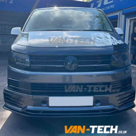 VW Transporter T6 Front End Upgrade - Bumper, Middle Inserts, Badged Grille, Sportline Bumper and Lower Splitter