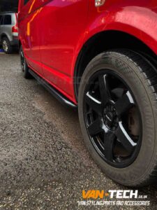 VW Transporter T5.1 Black Sportline O.E Style Side Bars SWB
