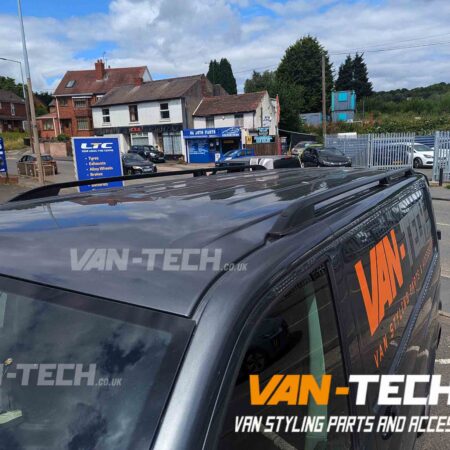 VW Transporter T6 T6.1 Black Aluminium Roof Rails