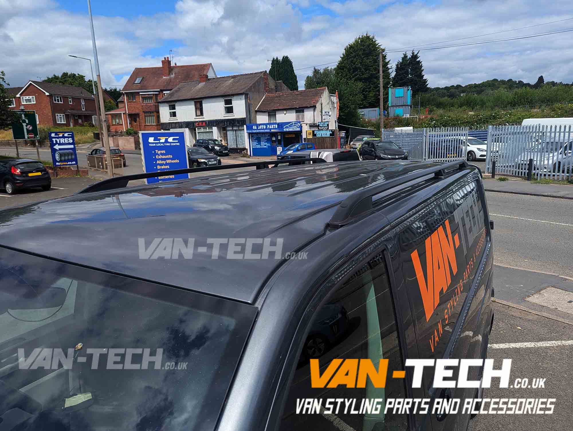 VW Transporter T6 T6.1 Black Aluminium Roof Rails