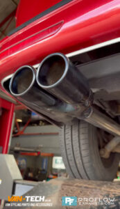 VW Transporter T5.1 Custom Exhaust Middle and Dual Exit Rear with Twin TX106B Tailpipes