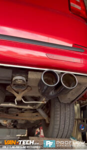 VW Transporter T5.1 Custom Exhaust Middle and Dual Exit Rear with Twin TX106B Tailpipes