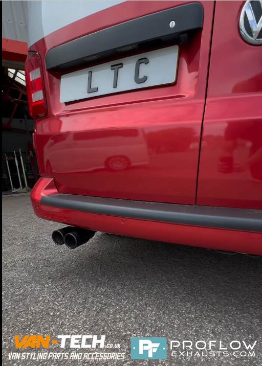 VW Transporter T5.1 Custom Exhaust Middle and Dual Exit Rear with Twin TX106B Tailpipes