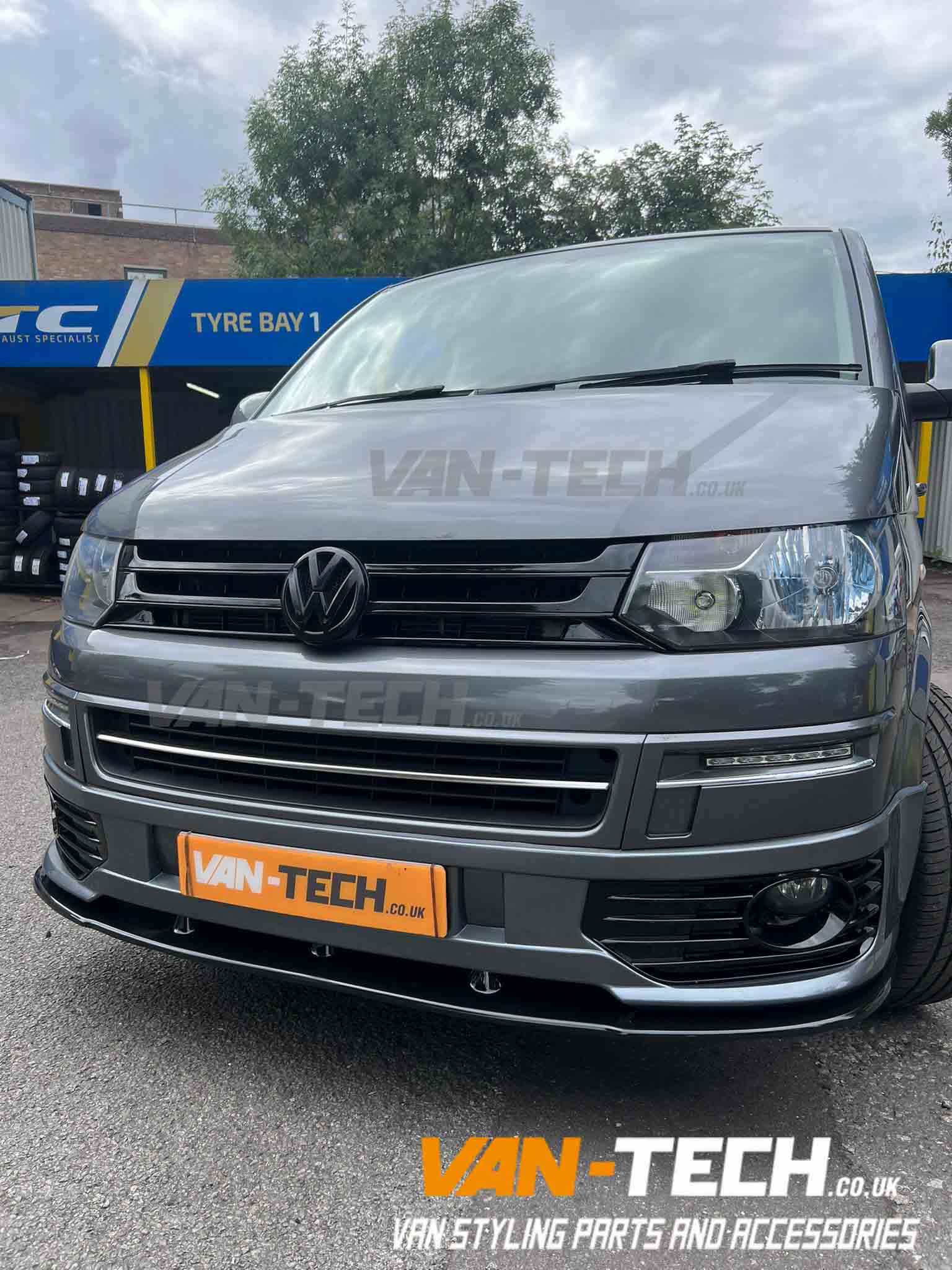VW Transporter T5.1 Grille, Sportline Lower Bumper, Splitter, Rear Spoiler, Roof Rails and Side Bars