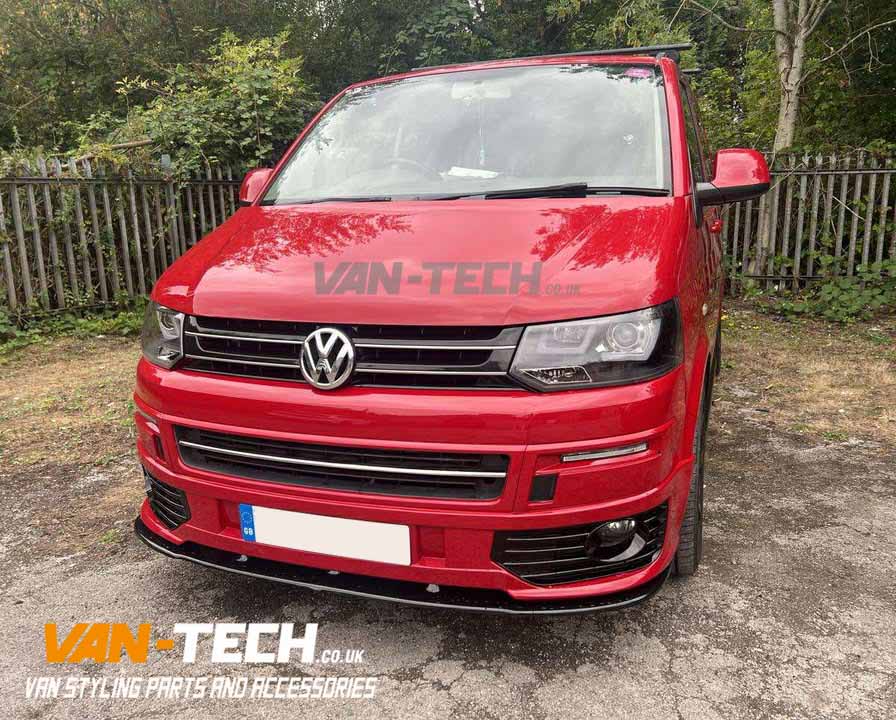 VW Transporter T5.1 parts and accessories Black Side Bars Sportline Bumper and Lower Splitter