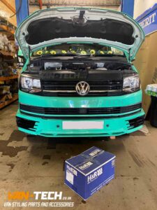 VW Transporter T6 H&R Lowering Sport Suspension Kit 40mm kit supplied and fitted by Van-Tech