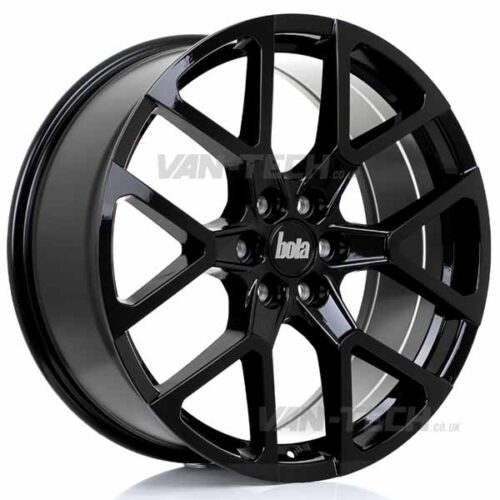 Bola B36 Alloy Wheels 20" VW T7 - Ford Transit Custom MK2 Gloss Black