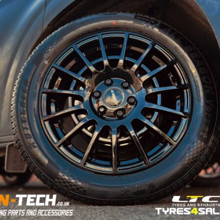 Calibre T-sport Alloy Wheels Gloss Black 18" and Autogreen AS2 All Seaon Tyres 235/55 18 104V – Ford Transit Custom MK2