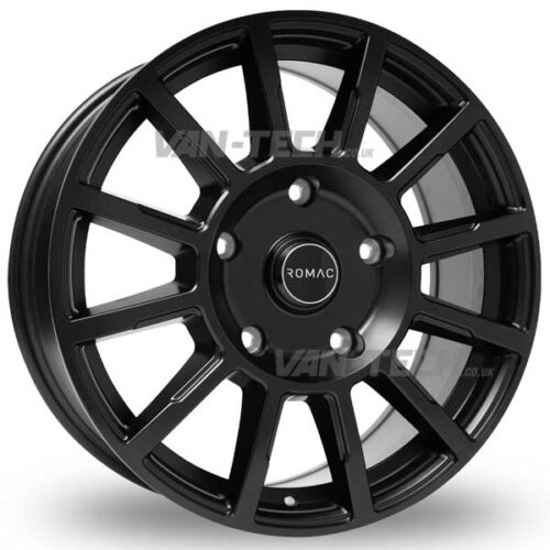 Romac Stealth Alloy Wheels Alloy Wheels Satin Black 18″ VW T7 – Ford Transit Custom MK2