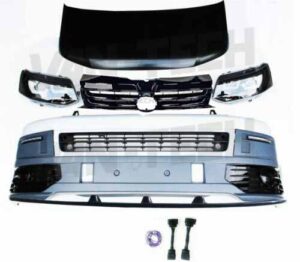 VW Transporter T5 to T5.1 Front End Conversion Styling Pack includes DRL's and Lower Splitter