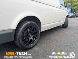 VW Transporter T6.1 Calibre Exile-R Alloy Wheels 18″ Gloss Black