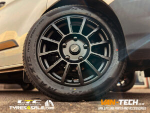 Ford Transit Romac Stealth Satin Black 18" Alloy Wheels and Maxxis VS6 235/55 18 103Y XL Tyres