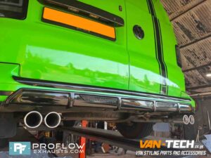 VW Transporter T5.1 Custom Exhaust Middle and Dual Exit Rear with Twin Tailpipes