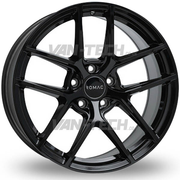 VW Caddy Romac Diablo Alloy Wheels Gloss Black 19″ VW Caddy Romac Diablo Alloy Wheels Gloss Black 19″