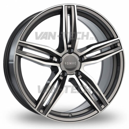 VW Caddy Romac Venom Alloy Wheels Gloss Grey and Polish