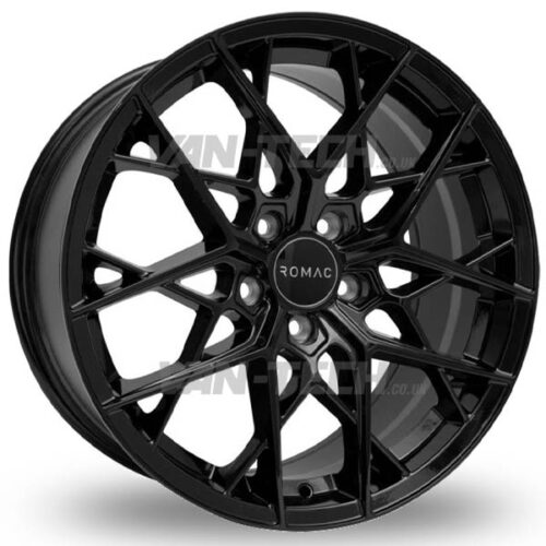 VW Caddy Romac Vortex Alloy Wheels Gloss Black